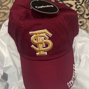 Captivating Maroon and Gold Women's Hat